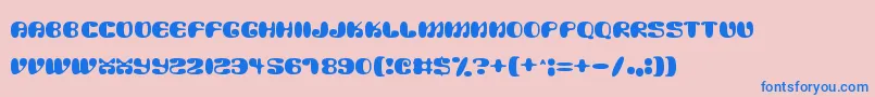 Alien Mushrooms Font – Blue Fonts on Pink Background