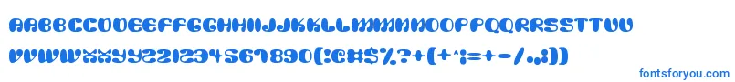 Alien Mushrooms Font – Blue Fonts on White Background