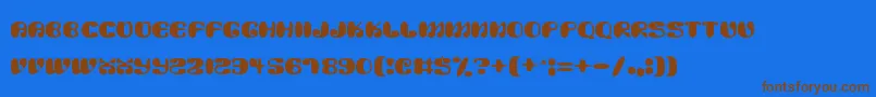 Alien Mushrooms Font – Brown Fonts on Blue Background