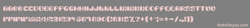 Alien Mushrooms Font – Pink Fonts on Gray Background