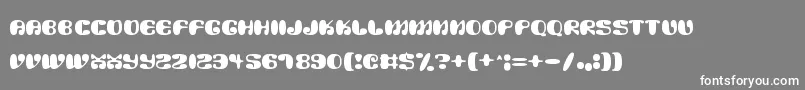 Alien Mushrooms Font – White Fonts on Gray Background