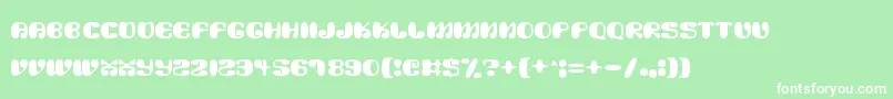 Alien Mushrooms Font – White Fonts on Green Background