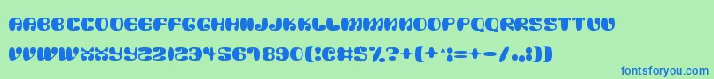 Alien Mushrooms Font – Blue Fonts on Green Background