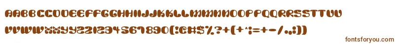 Alien Mushrooms Font – Brown Fonts on White Background