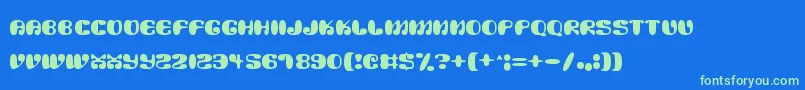 Alien Mushrooms Font – Green Fonts on Blue Background