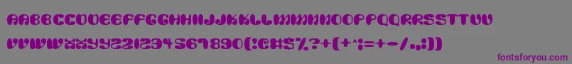 Шрифт Alien Mushrooms – фиолетовые шрифты на сером фоне