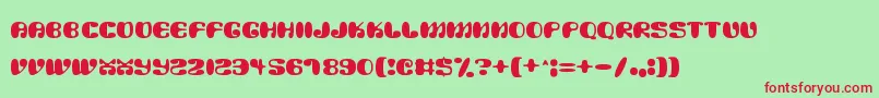 Alien Mushrooms Font – Red Fonts on Green Background