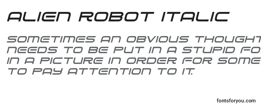 Alien Robot Italic-fontti