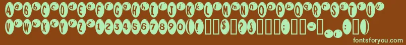 Marridid-fontti – vihreät fontit ruskealla taustalla