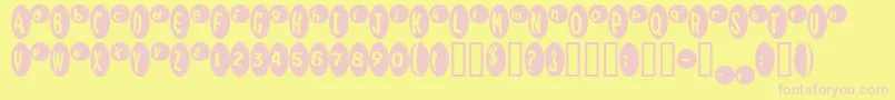 Czcionka Marridid – różowe czcionki na żółtym tle