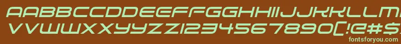 Alien Robot Italic Font – Green Fonts on Brown Background