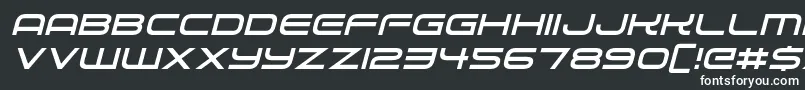 Czcionka Alien Robot Italic – białe czcionki