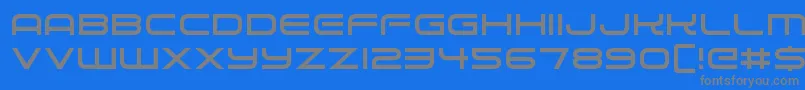 Alien Robot Font – Gray Fonts on Blue Background