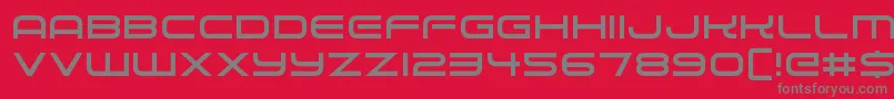 Alien Robot Font – Gray Fonts on Red Background