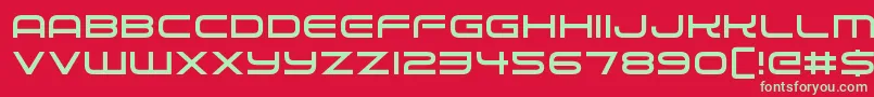 Alien Robot Font – Green Fonts on Red Background