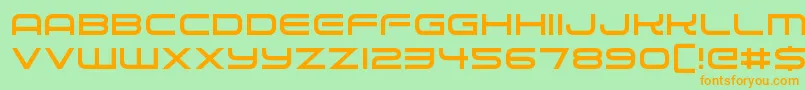 Alien Robot Font – Orange Fonts on Green Background