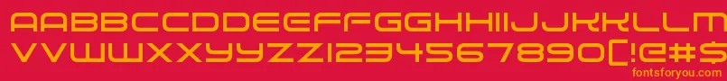 Alien Robot Font – Orange Fonts on Red Background