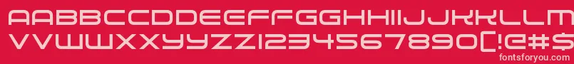 Alien Robot Font – Pink Fonts on Red Background