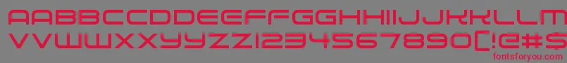 Alien Robot Font – Red Fonts on Gray Background