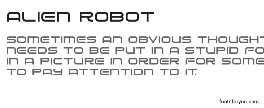 Шрифт Alien Robot