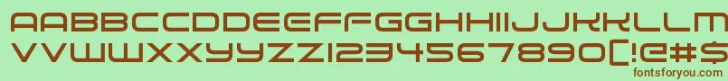 Alien Robot Font – Brown Fonts on Green Background