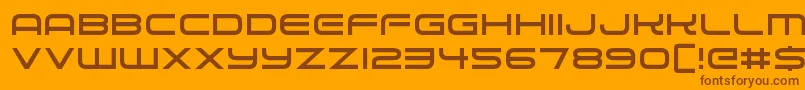 Alien Robot Font – Brown Fonts on Orange Background