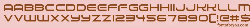 Alien Robot Font – Brown Fonts on Pink Background
