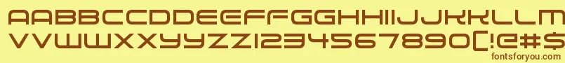 Alien Robot Font – Brown Fonts on Yellow Background