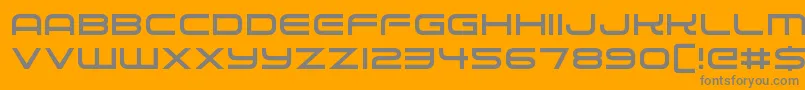 Alien Robot Font – Gray Fonts on Orange Background