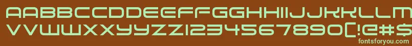 Alien Robot Font – Green Fonts on Brown Background