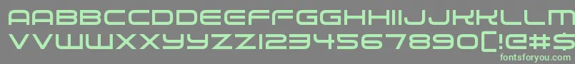 fuente Alien Robot – Fuentes Verdes Sobre Fondo Gris
