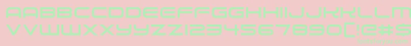Alien Robot Font – Green Fonts on Pink Background