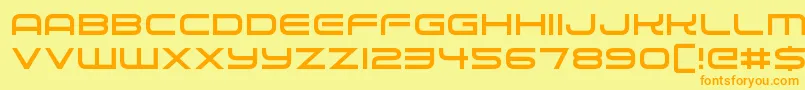 Alien Robot Font – Orange Fonts on Yellow Background