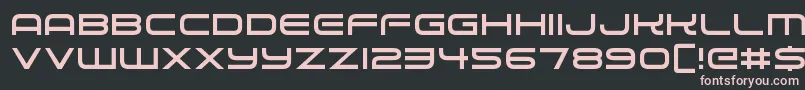 Fonte Alien Robot – fontes rosa em um fundo preto