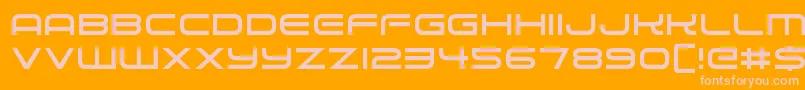 Alien Robot Font – Pink Fonts on Orange Background