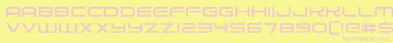 Alien Robot Font – Pink Fonts on Yellow Background