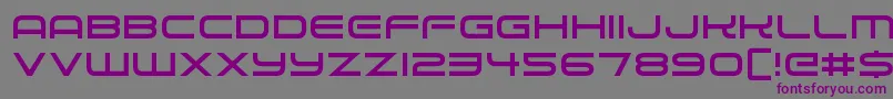 Alien Robot Font – Purple Fonts on Gray Background