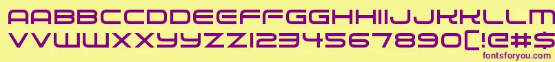 Alien Robot Font – Purple Fonts on Yellow Background