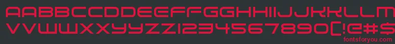 フォントAlien Robot – 黒い背景に赤い文字