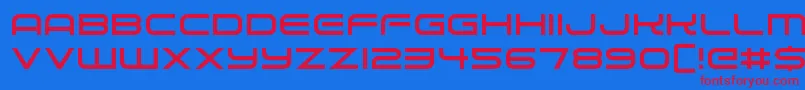 Alien Robot Font – Red Fonts on Blue Background
