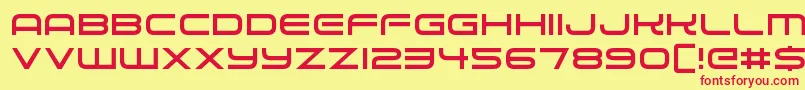 Alien Robot Font – Red Fonts on Yellow Background