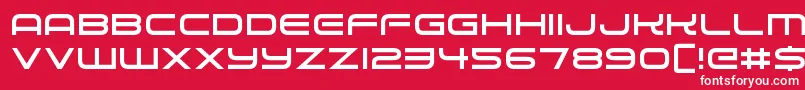 Alien Robot Font – White Fonts on Red Background