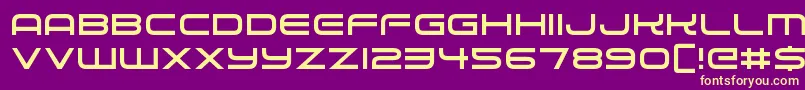 Alien Robot Font – Yellow Fonts on Purple Background