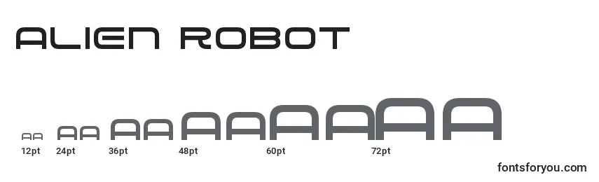 Размеры шрифта Alien Robot (119122)