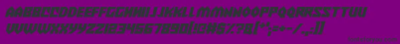 Alien Wars Italic Font – Black Fonts on Purple Background