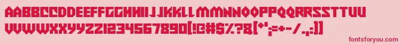 Alien Wars Font – Red Fonts on Pink Background