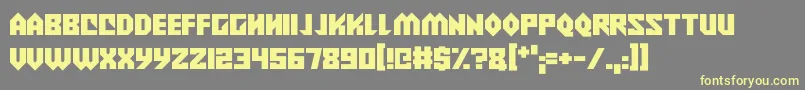 Alien Wars Font – Yellow Fonts on Gray Background