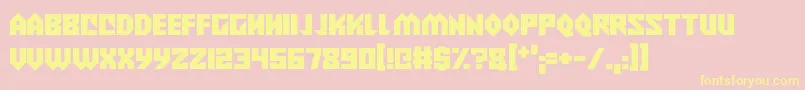 Alien Wars Font – Yellow Fonts on Pink Background