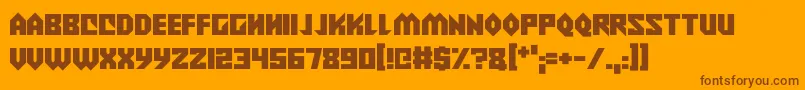 Alien Wars Font – Brown Fonts on Orange Background