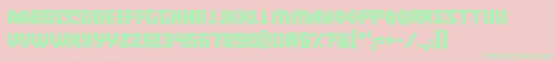 Alien Wars Font – Green Fonts on Pink Background